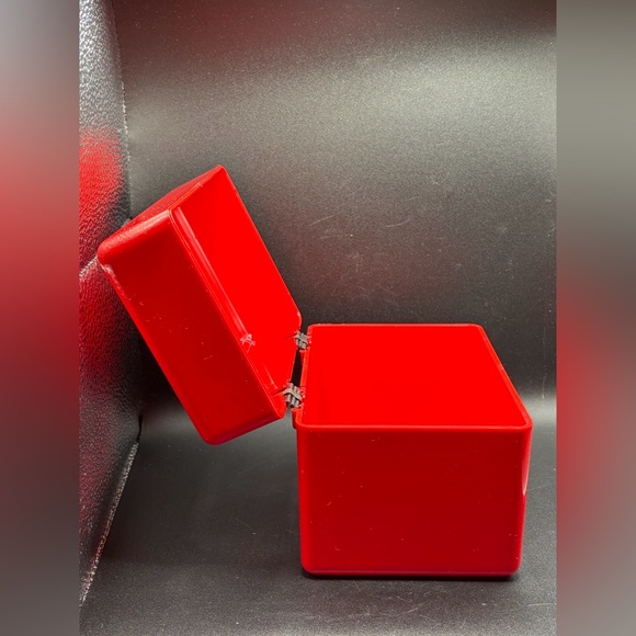 Interdesign Vintage MCM Red Hinged Storage Box, Jewelry Box, Keepsake Box, USA - Picture 8 of 15